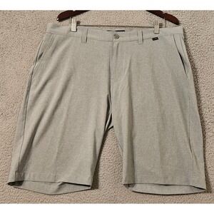 Travis Mathew Gray Striped Golf Chino Shorts Stretch Men's Size 38 x‎ 10